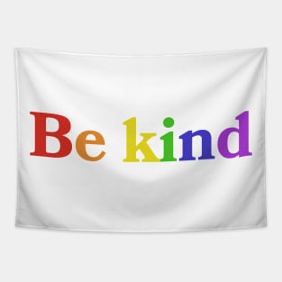 Be Kind Rainbow Design Tapestry