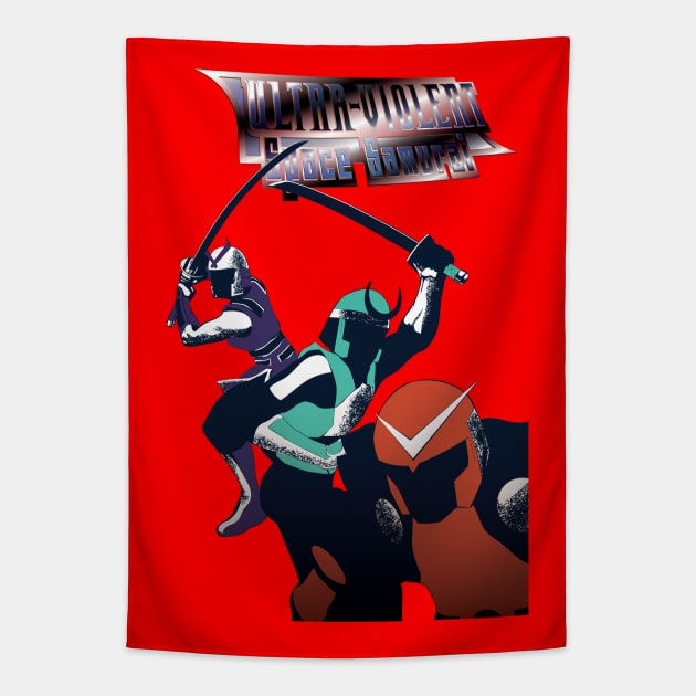 Ultra-Violent Space Samurai Tapestry by MunkeeWear