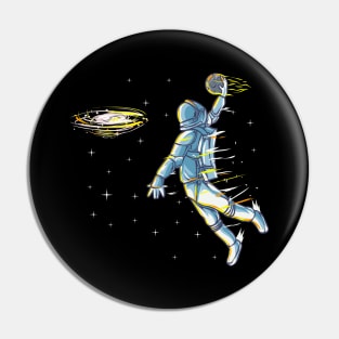 Astronaut Space Basketball Slam Dunk Pin