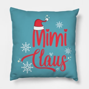 Mimi Claus Funny Christmas Gift, Santa Hat Holiday Party Pillow