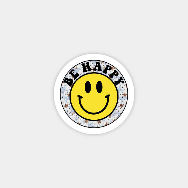 Be Happy Smiley Face Magnet by lolsammy910