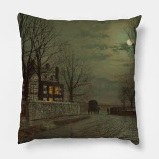 The Turn of the Road by John Atkinson Grimshaw Pillow