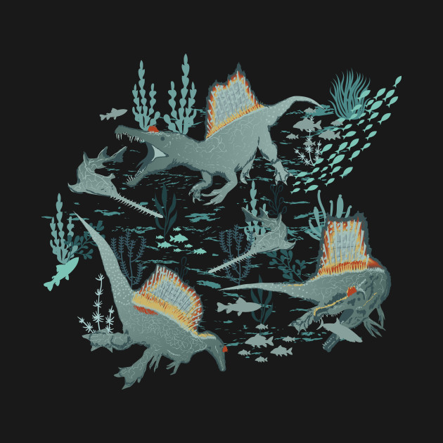 Discover Dino Spinosaurus Underwater Life - Jurassic World - T-Shirt