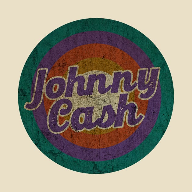 Johnny Cash  - Retro Circle - DESIGN -  Vintage by testerbissnet