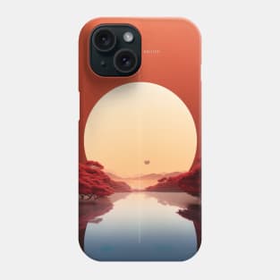 an abstract print of a sunset in space Phone Case