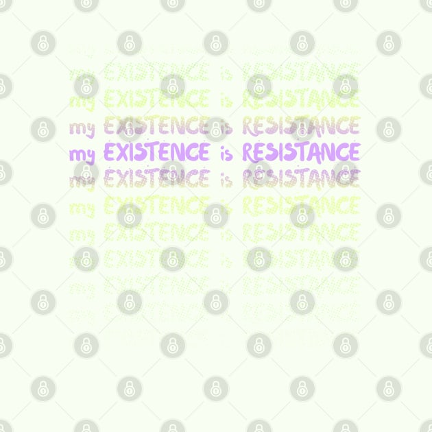 My Existence Is Resistance s3 Violet Slide by Model Deviance Designs