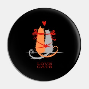 Valentine's Day Love Cats Lovecats Pin