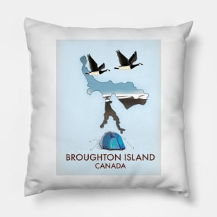 Broughton island Canada map Pillow