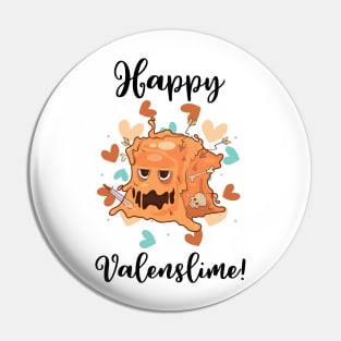 Happy Valenslime Roleplaying Video Game RPG Geek Couple Gift Pin