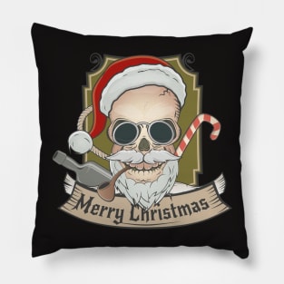 Skull and Pipe for Daddy. Classic Christmas T-Shirt Pillow