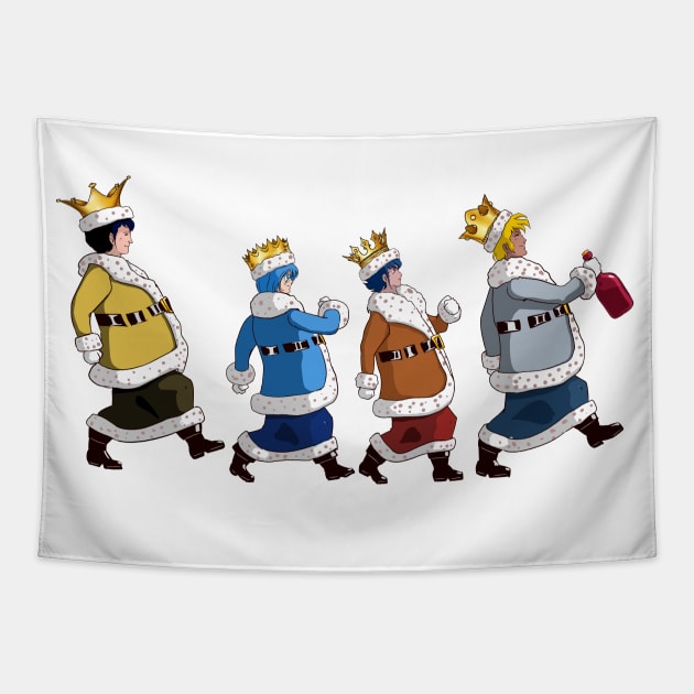 Roy, Max, Rick, Ben Happy wise men Tapestry by Robotech/Macross and Anime design's