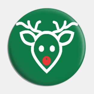 Cute minimalist Reindeer for Christmas Pin