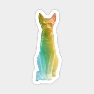 Rainbow Egypt cat Magnet