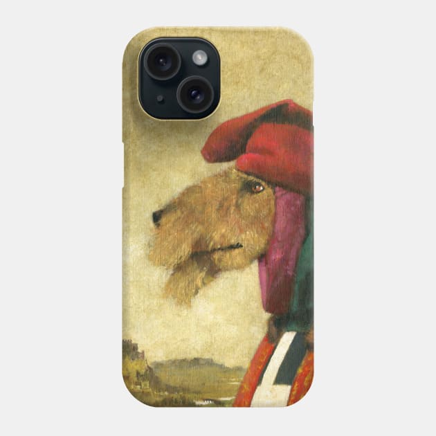 Medieval Airedale Terrier Phone Case by mictomart