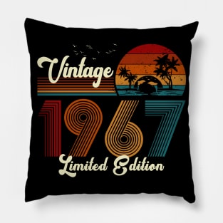Vintage 1967 Shirt Limited Edition 53rd Birthday Gift Pillow