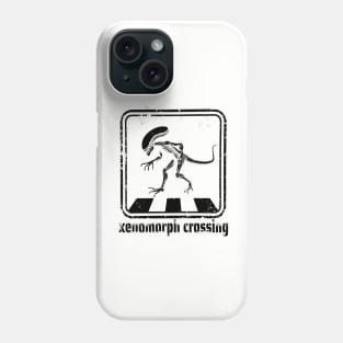 Xenomorph crossing black print Phone Case