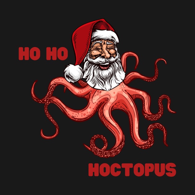 Santa Claus Ho Ho Hoctopus Octopus Ho Ho Ho Hohoho Jolly Santa Weird Alien Tentacles Octopi Funny Christmas Gift for Weirdos Laughing Santa by nathalieaynie