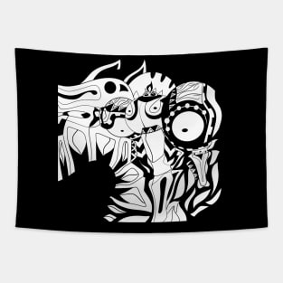 ghost alien armored robot ecopop Tapestry