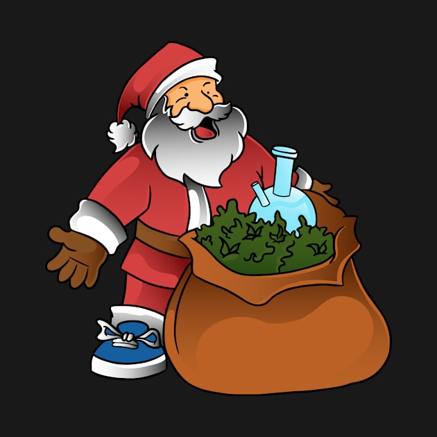 santa give many weed by piggybankstudio