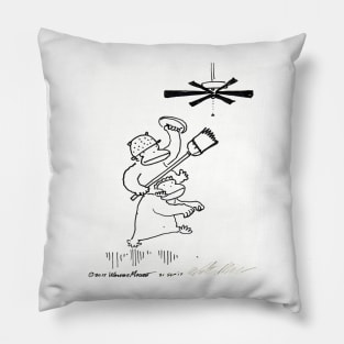 Quixotic Apes Tilt at Ceiling Fan Pillow