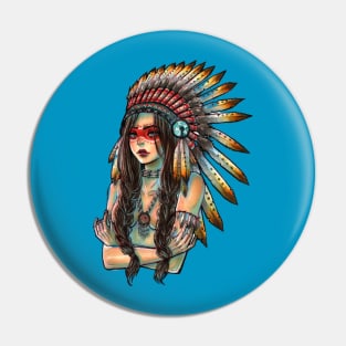 funny t-shirts and other products Native American Pin