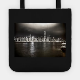 Hong Kong City And Victoria Harbour At Night Tote