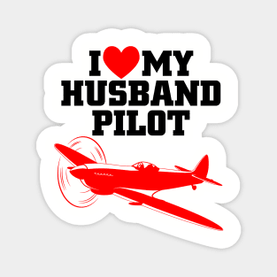 i love my husband pilot Magnet