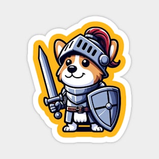 Knight corgi Magnet