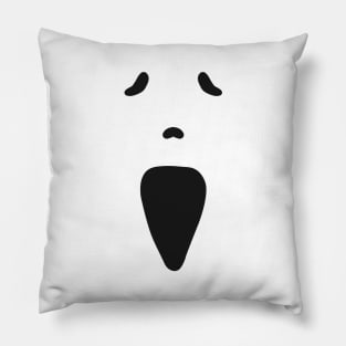 Scary Screaming Ghost Face Mask Halloween Design Pillow