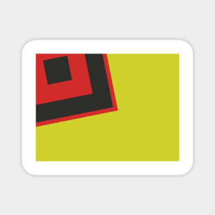 red over black in yellow sea of color Magnet