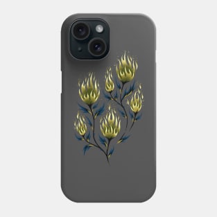 Fire Flower - Blue Gold Phone Case