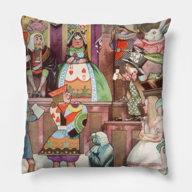 Vintage Alice in Wonderland Pillow by MasterpieceCafe