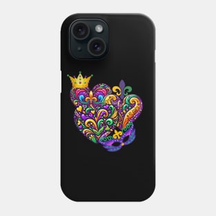 Mardi Gras Heart Mask Valentine's Day Phone Case