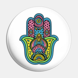 Hippie Love Hamsa (1) Pin