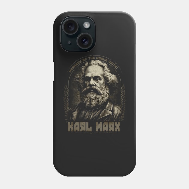 Karl Marx - Workers of the world unite Phone Case by RichieDuprey