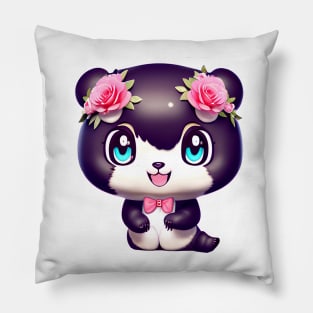 Cute kawaii panda bear Pillow