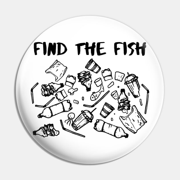 Earth day Find The Fish in the plastic ocean Pin by Mesyo