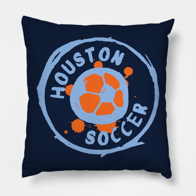 Houston Soccer 03 Pillow by Very Simple Graph