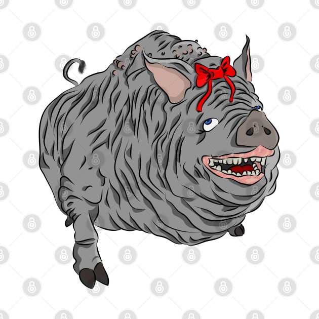 Bloodborne - maneater boar with ribbon by DigitalCleo