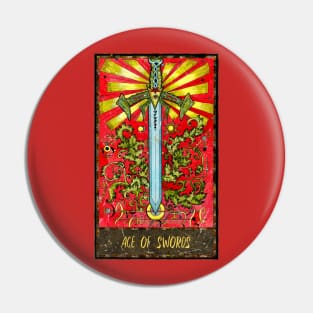 Ace Of Swords. Magic Gate Tarot Card Design. Pin