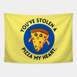 You’ve Stolen A Pizza My Heart | Cute Pizza Pun Tapestry