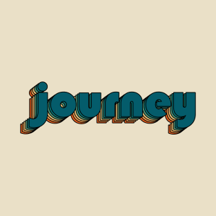 Journey // Journey Retro Rainbow Typography Style // 70s T-Shirt