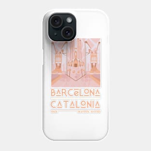 Barcelona, Catalonia, Spain Retro Travel Phone Case