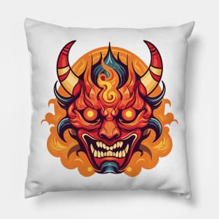 Infernal mask - Japanese demon Pillow