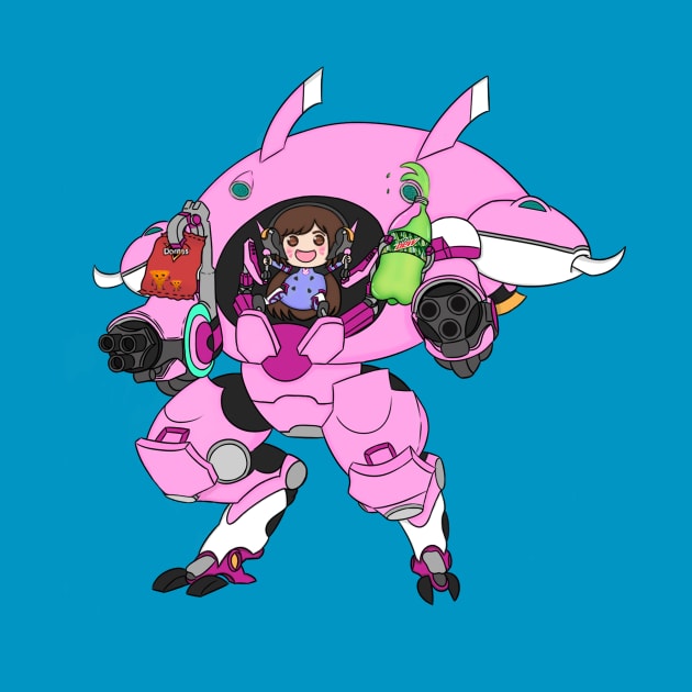 Umaru - Gremlin D.Va Mecha Mashup! by hiwattart