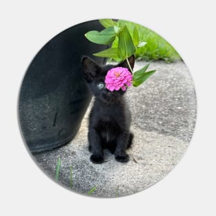 Flower cat Pin