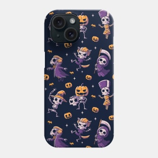 Halloween Skulls Cute Spooky Skeletons Mask Phone Case