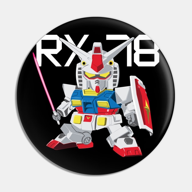 Gundam RX-78 Pin by Emu Emu Ji
