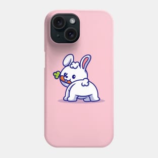 Cute Baby Rabbit Eating Carrot Cartoon Phone Case