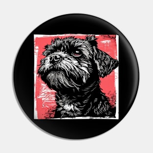 Retro Art Affenpinscher Dog Lover Pin